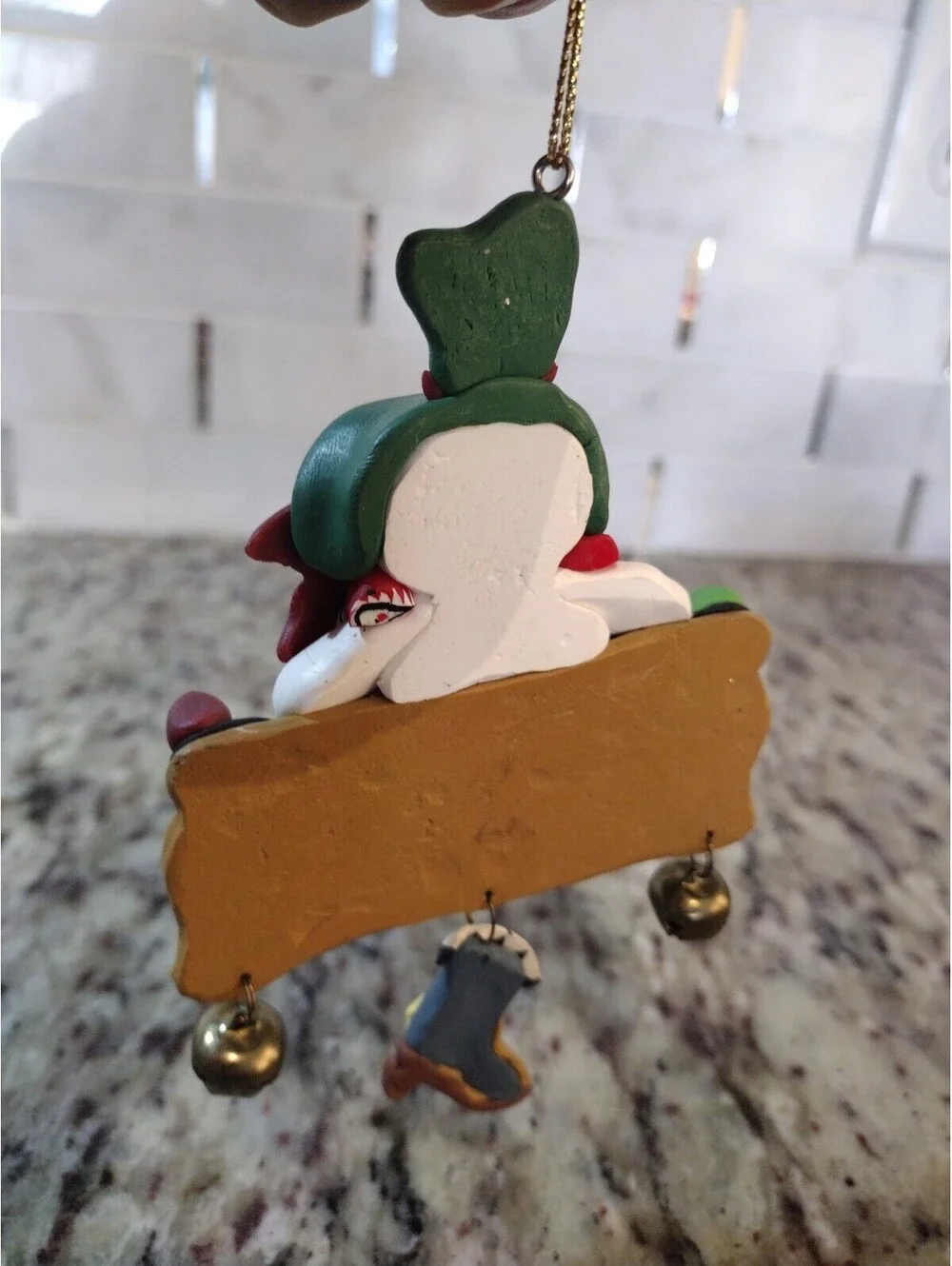 Western Cowboy Christmas Ornament Snowman Toe Tapping Boots Jingles 5